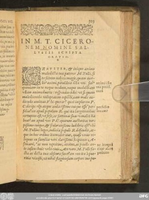 In M. T. Ciceronem Nomine Sallustii Scripta Oratio.