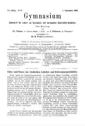 Altes und Neues zur deutschen Lektüre und Litteraturgeschichte