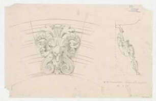 Thiersch, Friedrich von; München; Justizpalast - Fenster 3. OG West - Rücklage (Ansicht, Schnitt)