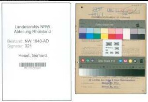 Entnazifizierung Gerhard Heiart , geb. 19.10.1899 (Werkmeister)
