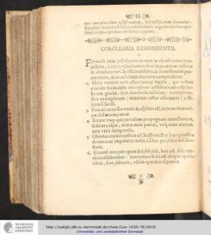 Corollaria Respondentis
