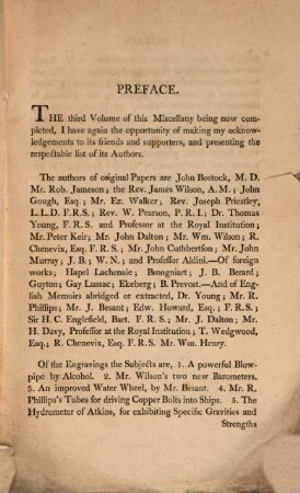 Journal of natural philosophy, chemistry and the arts. N.S., 3. 1802, Index [u.] Inhaltsverz.
