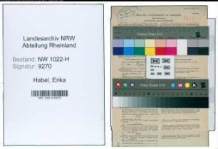 Entnazifizierung Erika Habel , geb. 25.11.1922 (Postangestellte)