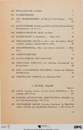 I. Etage: Salon (Nr. 155-160)