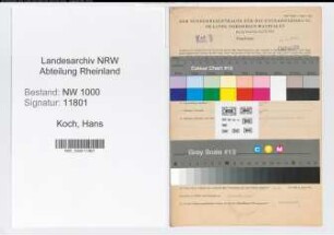 Entnazifizierung Hans Koch, geb. 31.08.1919 (Landesinspektor)