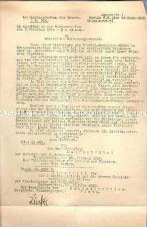 Hektografiertes Rundschreiben des Reichsministeriums des Innern zur Registrierung von Kriegsgefangenen
