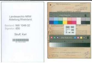 Entnazifizierung Karl Struff , geb. 01.09.1889 (Beamter)