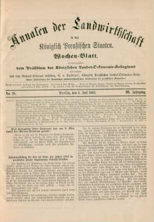 No. 28. Berlin, den 8. Juli 1863. III. Jahrgang.