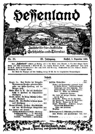 Nr. 23, 3. Dezember 1909