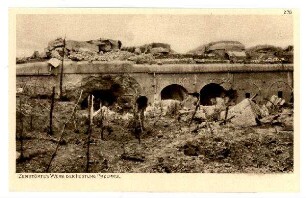 Der Krieg 1914/15 in Postkarten, 28. Reihe, Abt.: Österreich-Ungarn; Inhalt: Przemysl: Nr. 278: Zerstörtes Werk der Festung Przemysl