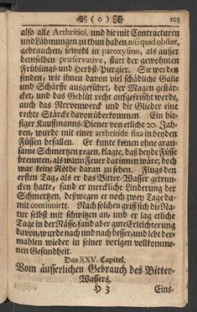 Das XXV. Capitel. Vom äusserlichen Gebrauch des Bitter-Wassers