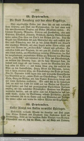 22. September. Kaiser Adolph von Nassau verwüstet Thüringen