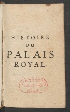 Histoire Du Palais Royal