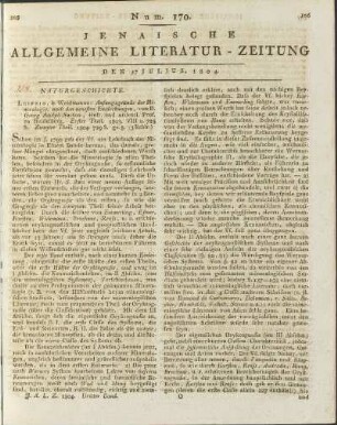 Num. 170. Den 17. Julius. 1804