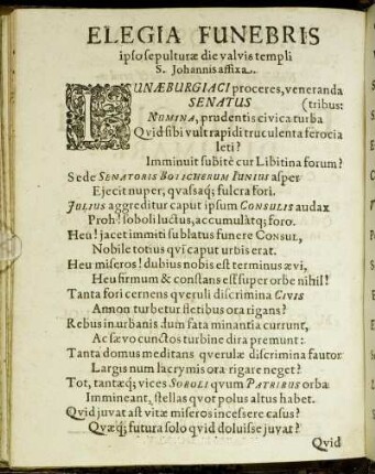 Elegia Funebris [...]