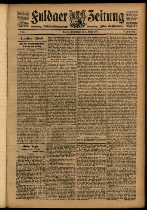 Zweite Ausgabe vom Donnerstag, den 07. März 1907.