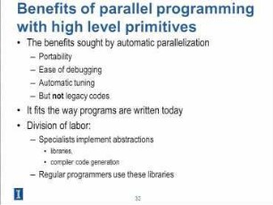 And the answer is: Automatic parallel programming