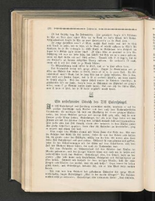 Ein unbekannter Streich des Till Eulenspiegel.