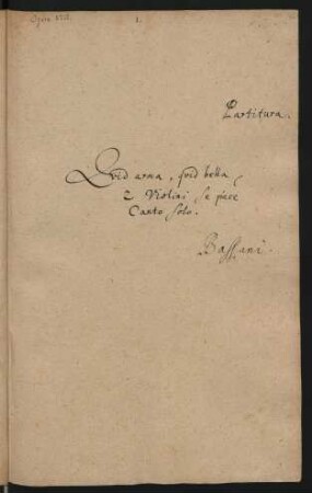 Quid arma quid bella; S, strings, bc; G-Dur; HasB 8/2; op.8
