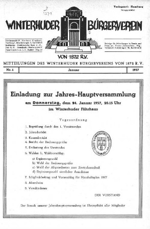 Nr. 1 Januar 1957