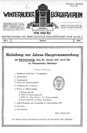 Nr. 1 Januar 1957
