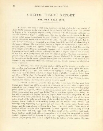 Chefoo trade report, for the year 1896