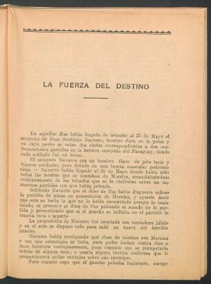 La fuerza del destino