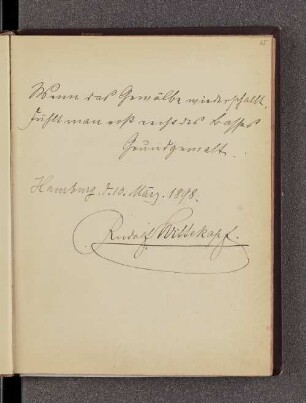 Rudolf Wittekopf. – Hamburg, 10.03.1898