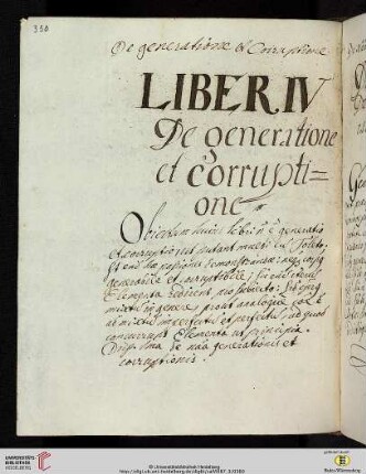 Liber IV De generatione et corruptione