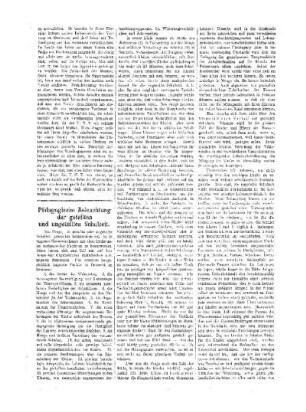 Pädagogische Beleuchtung der geteilten und ungeteilten Schulzeit : (Fortsetzung in der Beilage)
