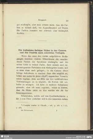 Die Aufnahme farbiger Bilder in der Camera und das Copiren nach colorirten Vorlagen.