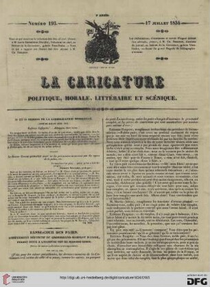 Numéro 193 (17 Juillet 1834)
