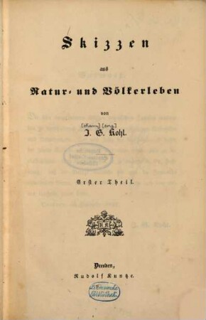 Skizzen aus Natur- und Völkerleben, 1