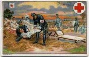 Sammelbild "Das rote Kreuz" der Serie "Japanisch-Russischer Krieg" (Serie 5427, Nr. 1)