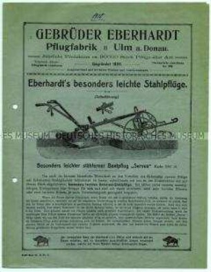 Eberhardt's besonders leichte Stahlpflüge.