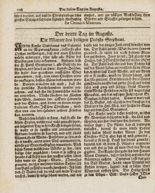 Der dritte Tag im Augusto