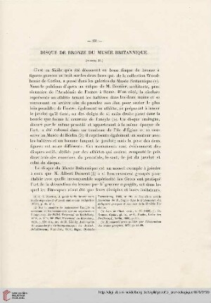 Disque de bronze du Musée Britannique