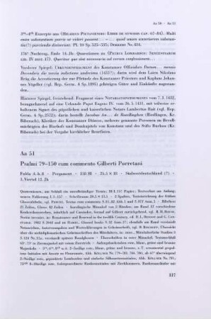Aa 51. Psalmi 79-150 cum commento Gilberti Porretani