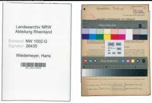 Entnazifizierung Hans Wiedemeyer, geb. 06.11.1894 (Gastwirt)