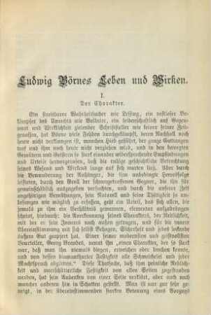 Ludwig Börnes Leben und Wirken