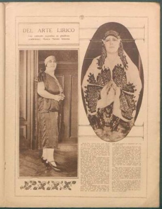 Del arte lírico : Una contralto argentina de positivas condiciones: Balnca Marem Arocena