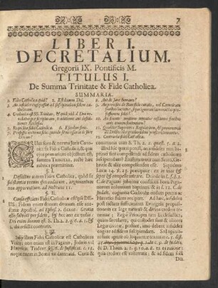 Liber I. Decretalium