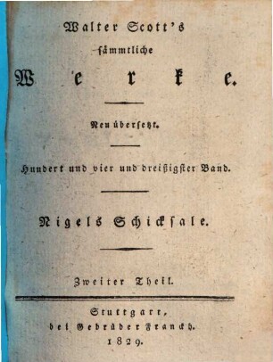 Nigels Schicksale, 2