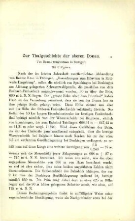 Zur Thalgeschichte der oberen Donau