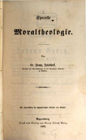 Specielle Moraltheologie