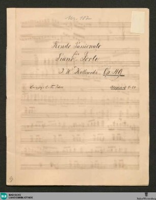 Rondos - JWK Mus.Ms. 182 : pf; g; op. 49, StrK 49