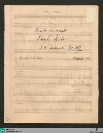 Rondos - JWK Mus.Ms. 182 : pf; g; op. 49, StrK 49