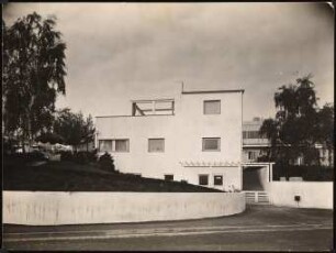 Werkbund-Ausstellung, Stuttgart-Weißenhof Einfamilienhaus Typ C 7: Außenansicht Straßenseite
