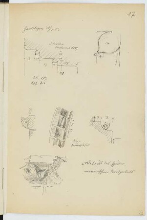 Marienkirche, Gardelegen: Details (aus: Skizzen- und Fotoalbum 28)