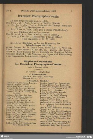 Mitglieder-Verzeichniss des Deutschen Photographen-Vereins
